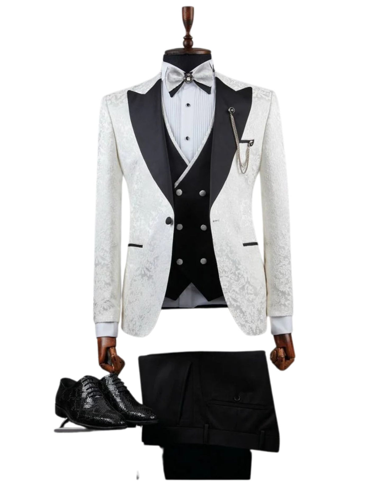 Edgers Men’s Three-Piece Suit +Bow tie