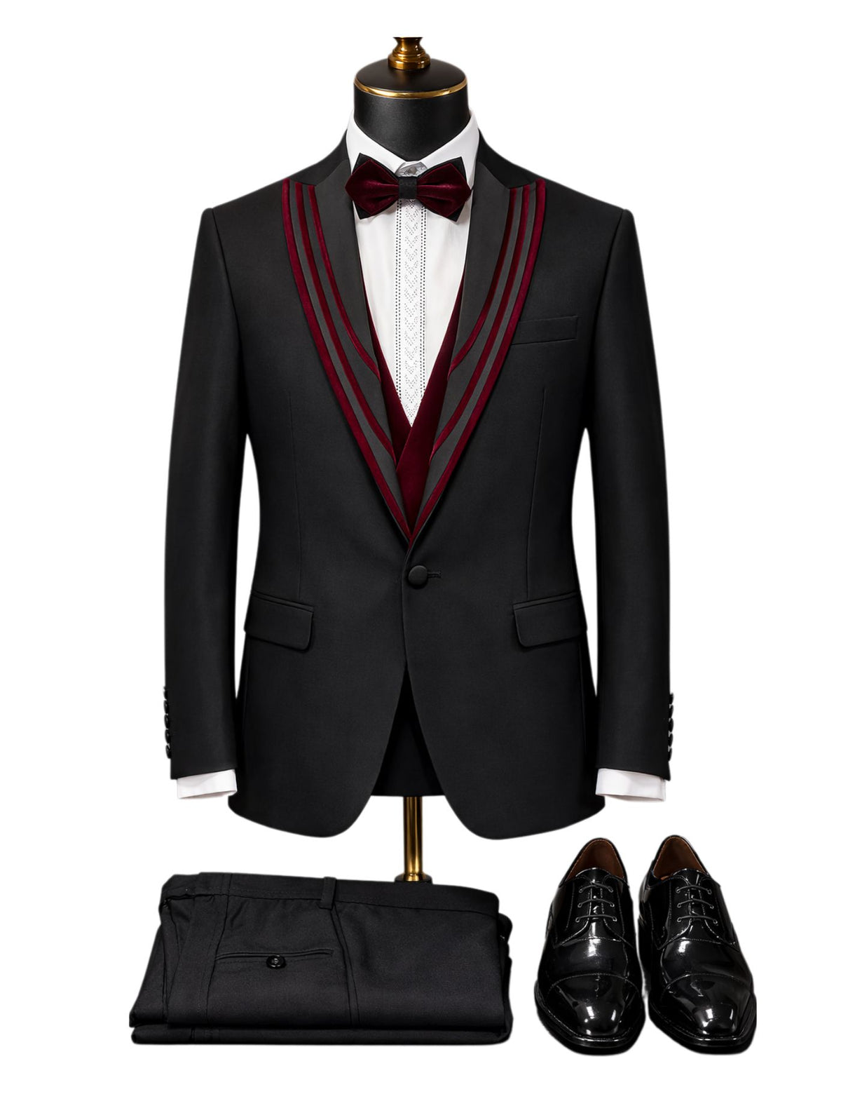 Edgers Men’s Three-Piece Suit + Bow tie.(FFF)