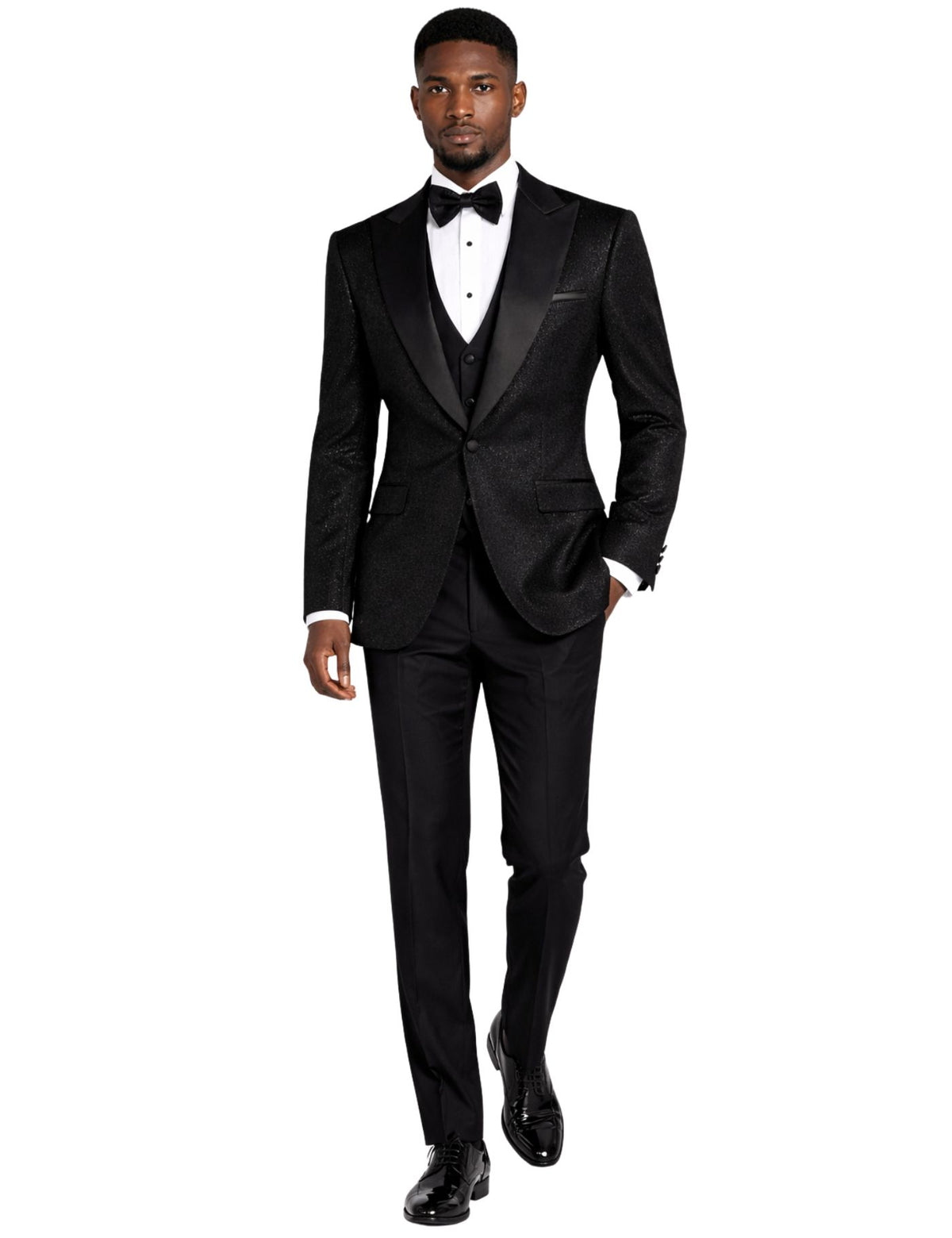 Edgers Men’s Three-Piece Suit + Bow tie