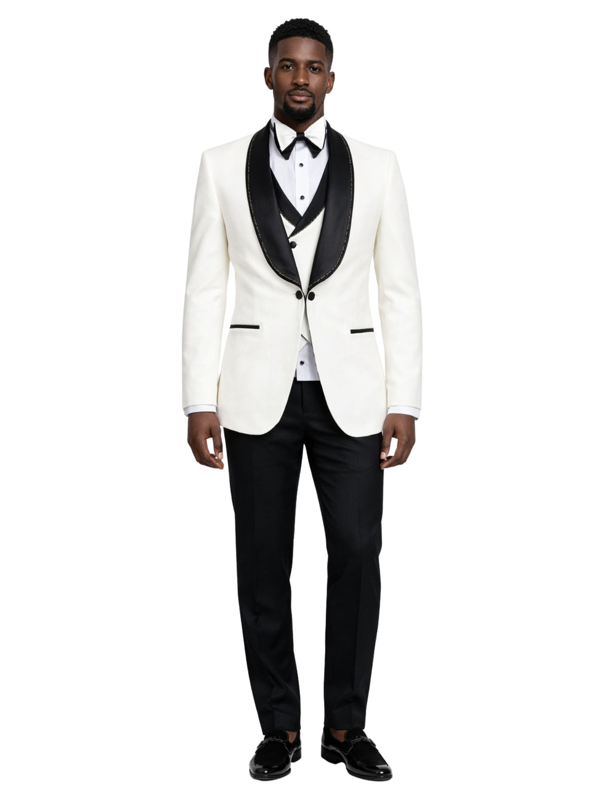 Edgers Men’s Three-Piece Suit + Bow tie.(FFF)