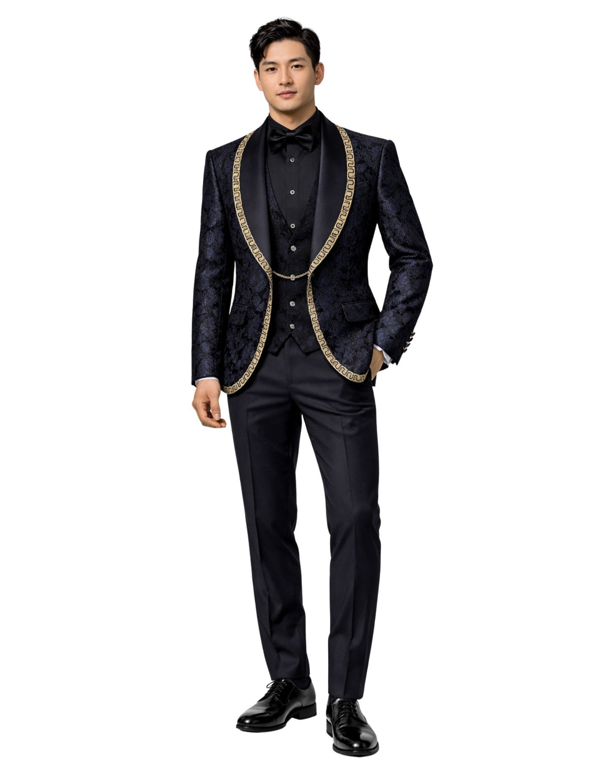 Edgers Men’s Three-Piece Suit + Bow tie