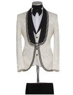 Edgers Men’s Three-Piece Suit + Bow tie + Jew button.(FFF)
