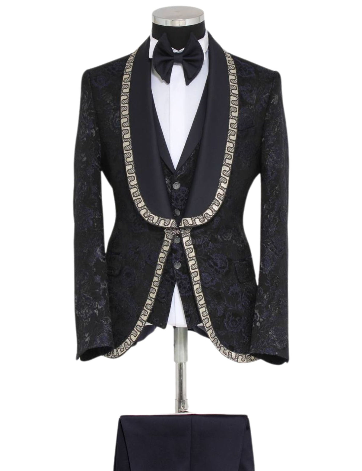 Edgers Men’s Three-Piece Suit + Bow tie + Jew button.(FFF)
