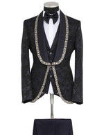 Edgers Men’s Three-Piece Suit + Bow tie + Jew button.(FFF)