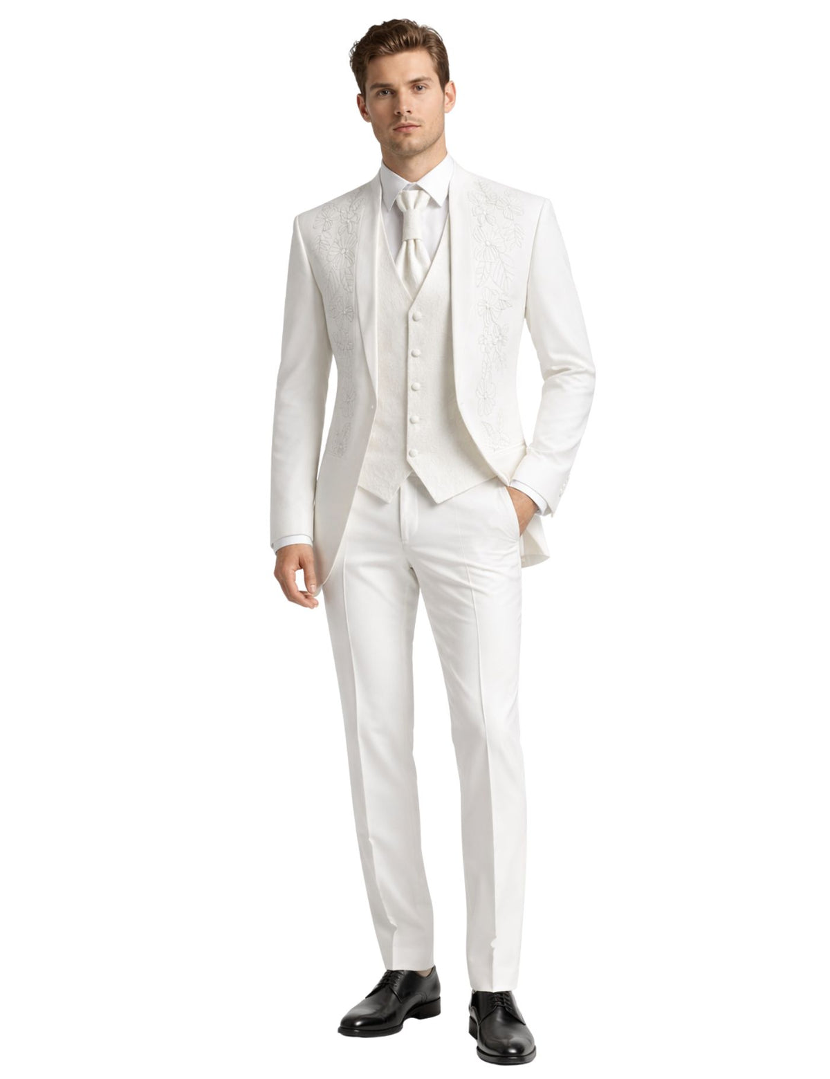 Edgers Men’s Three-Piece Suit + Tie.(FFF)