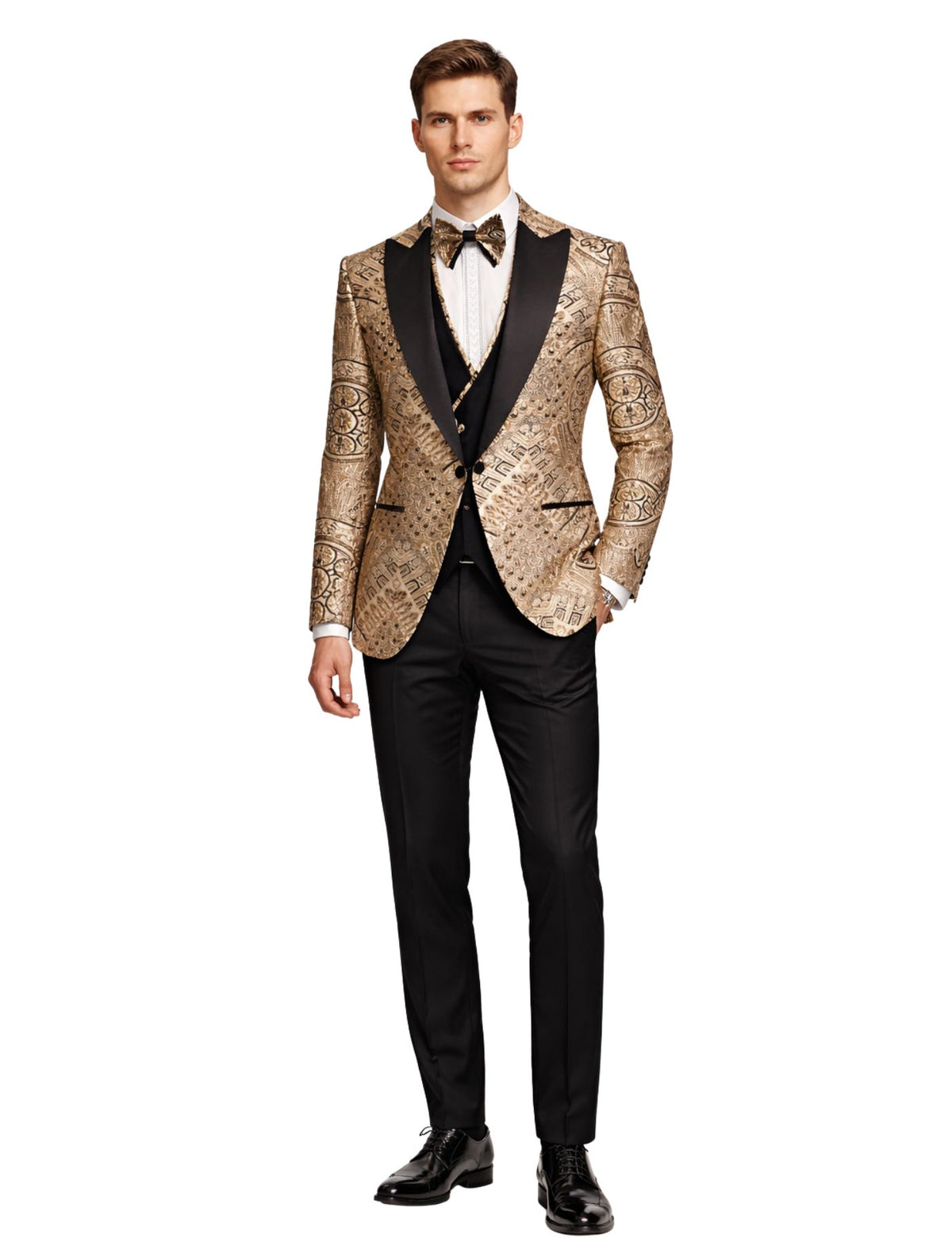 Edgers Men’s Three-Piece Suits +Bow tie.(FFF)