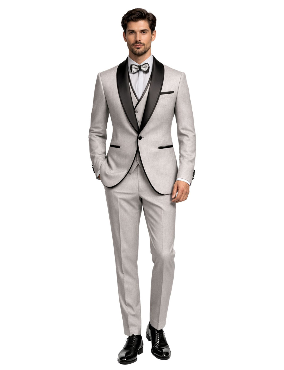 Edgers Men’s Three-Piece Suit with a Bow tie.(FFF)