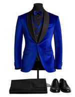 Edgers Men’s Three-Piece Velvet Suit + Bow tie.(FFF)