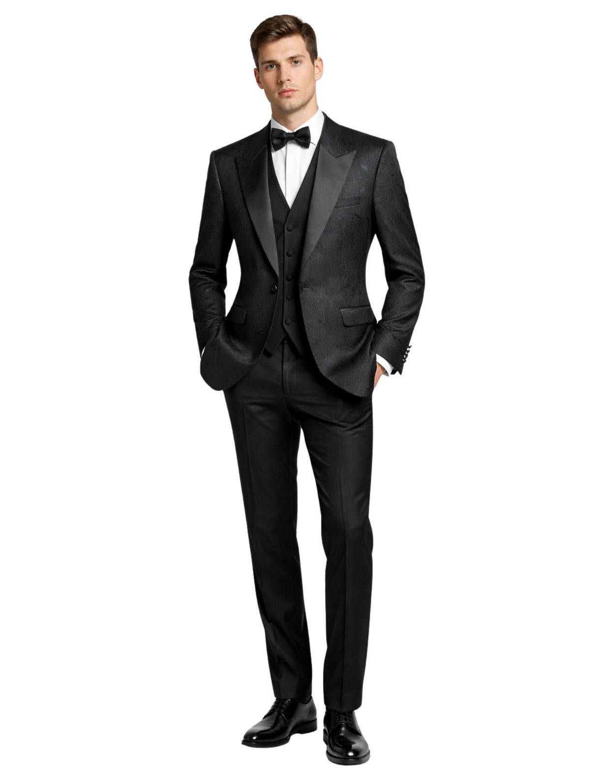 Edgers Men’s Three-piece Suit + Bow tie.(FFF)