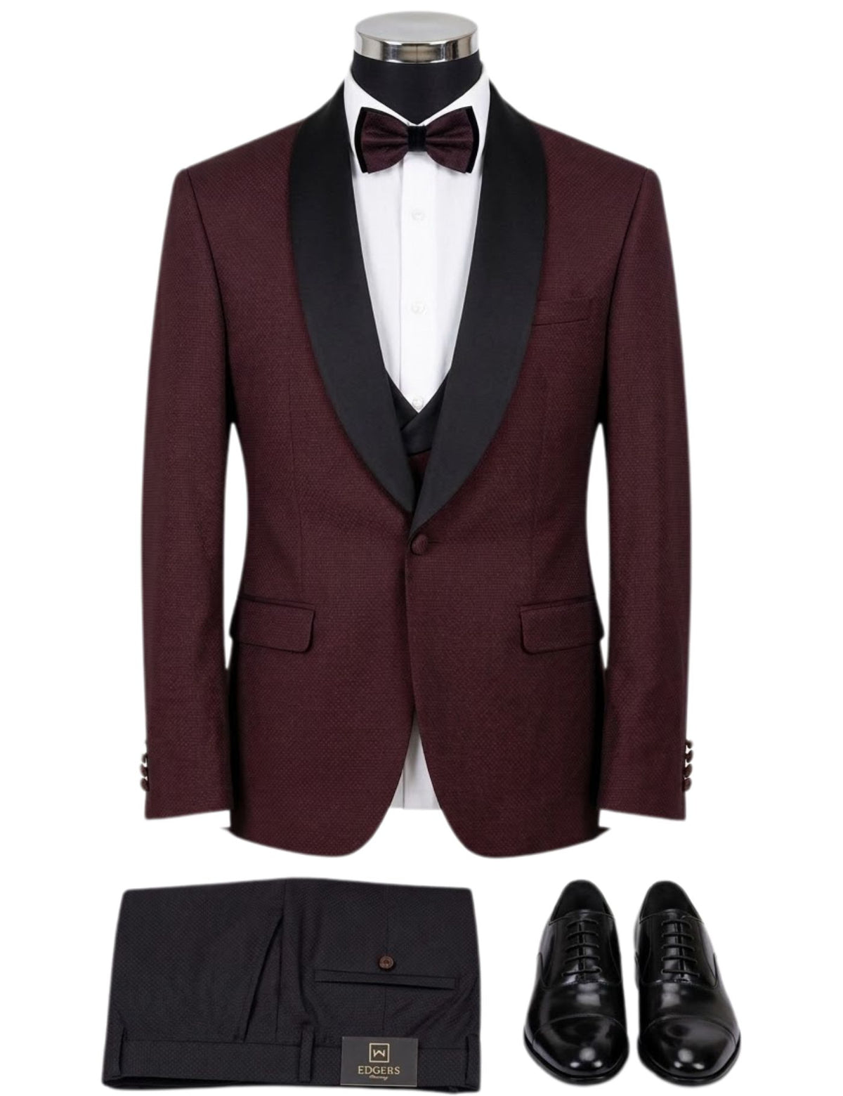 Edgers Men’s Three-Piece Suit + Bow tie.(FFF)