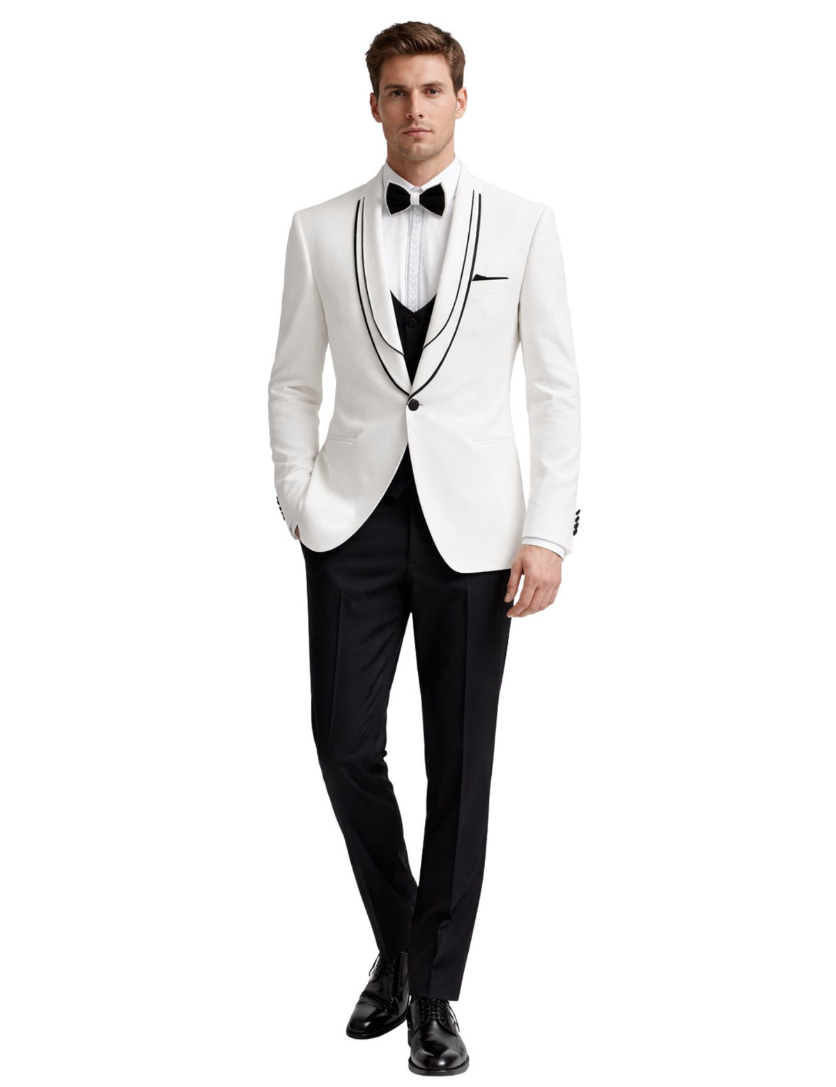 Edgers men’s Three-Piece Suit + Bow tie
