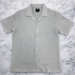 Men’s Short Sleeve Textured Button-Up Shirt