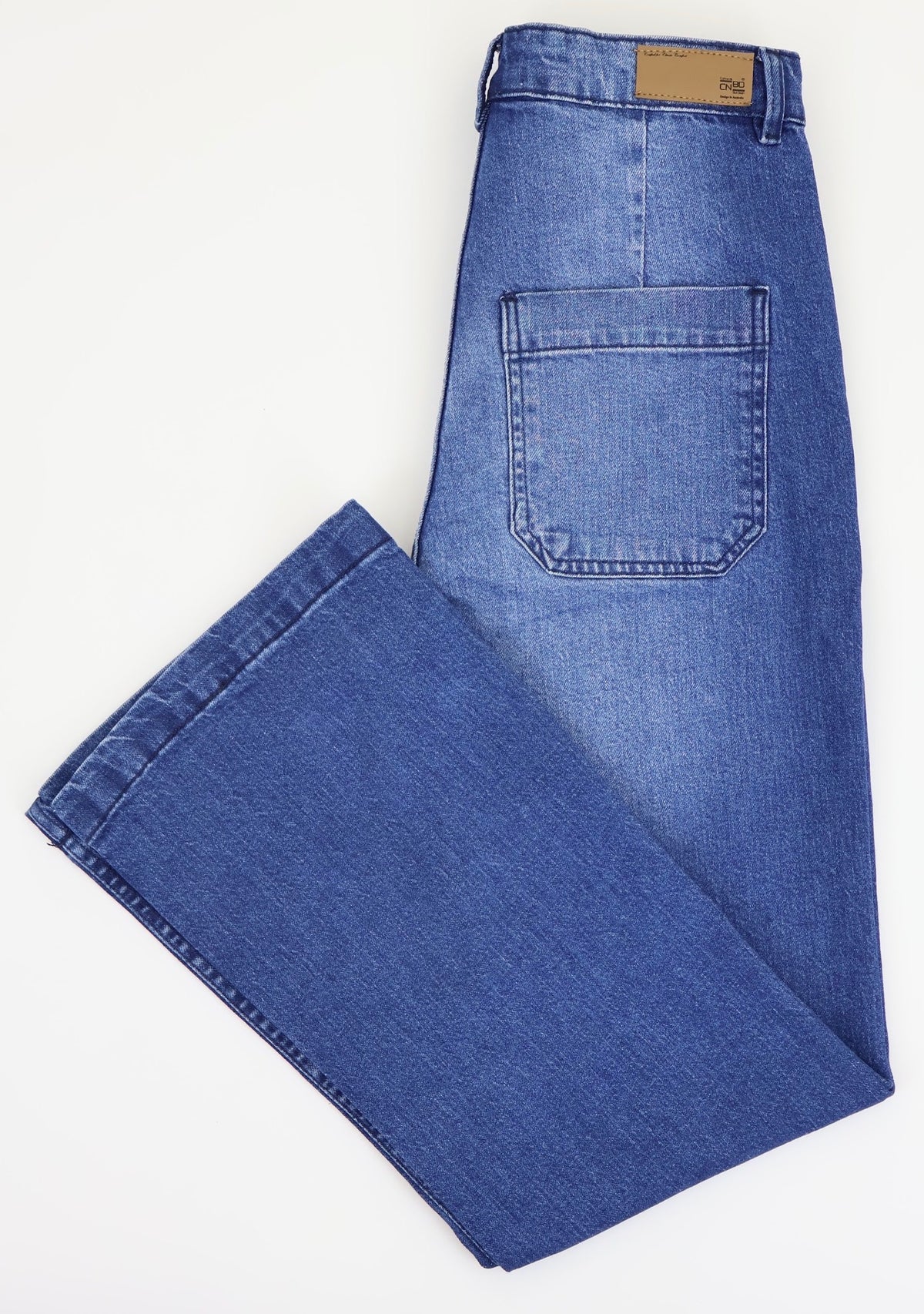 Women’s High-Waist Straight Leg Denim Jeans – Classic Blue