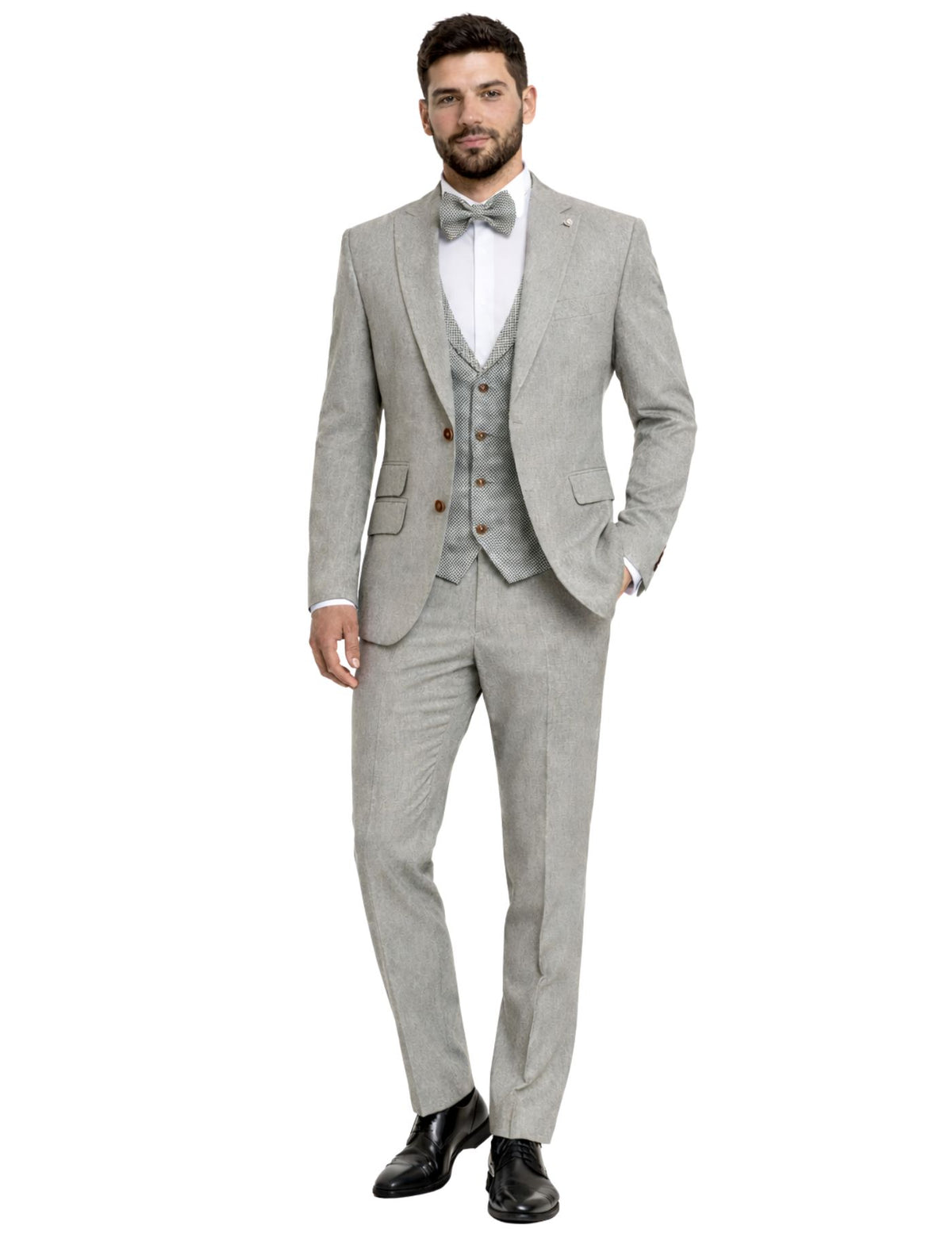 Masculini Men’s Three-Piece Suit + Bow tie