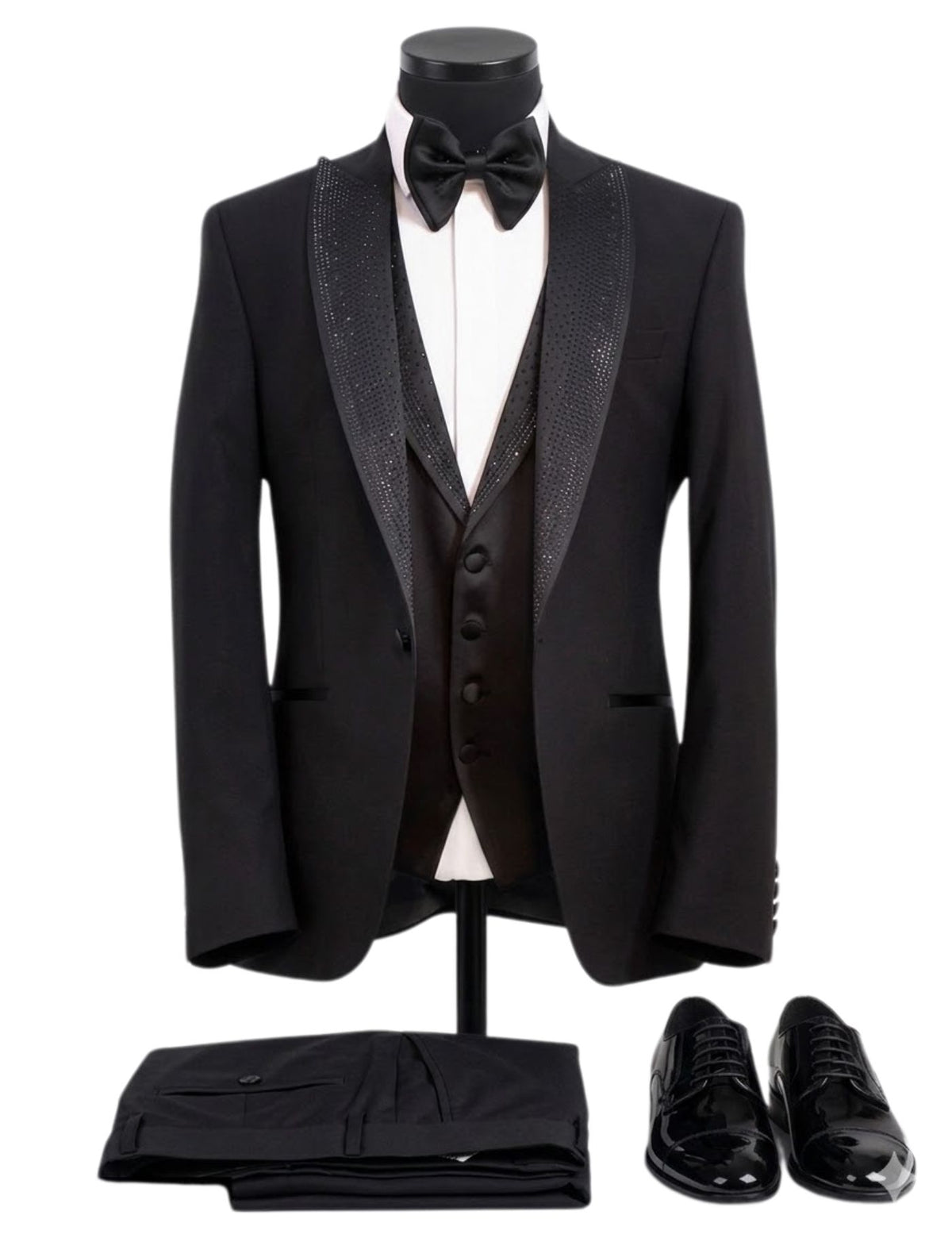 Masculini Men’s Three-Piece Suit + Bow tie