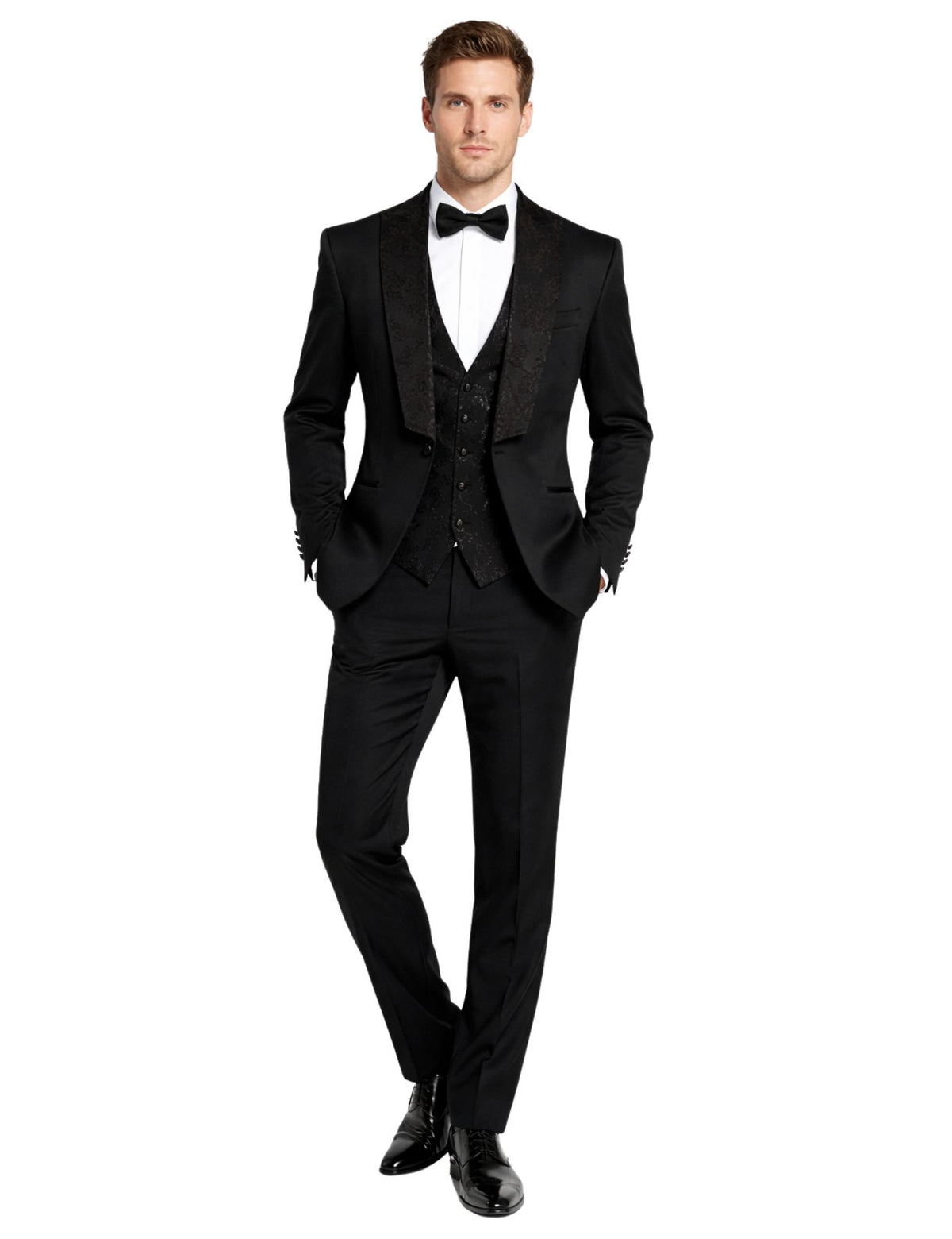 Masculini Men’s Three-Piece Suit + Bow tie.(FFF)