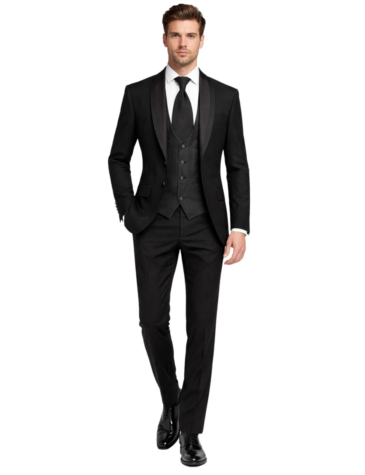 Masculini Men’s Three-Piece Suit + Tie.(FFF)