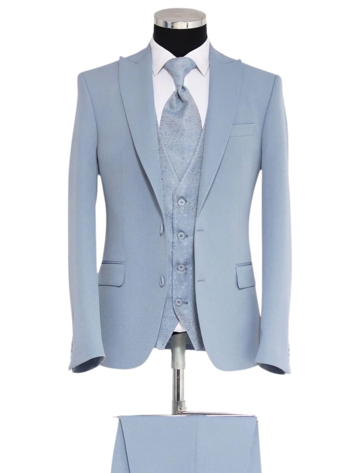 Masculini Men’s Three-Piece Suit + Tie