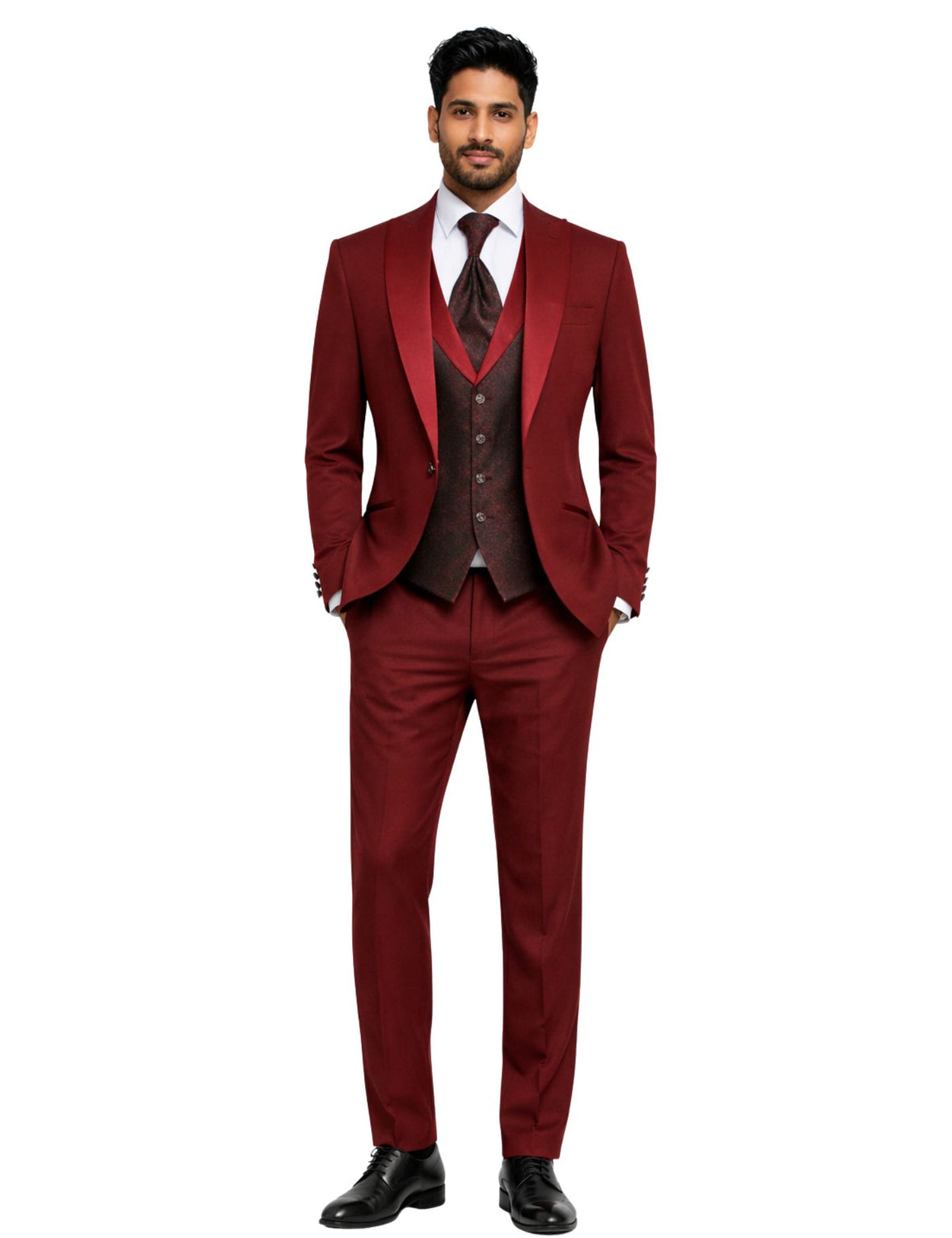 Masculini Men’s Three-Piece Suit + Tie.(FFF)