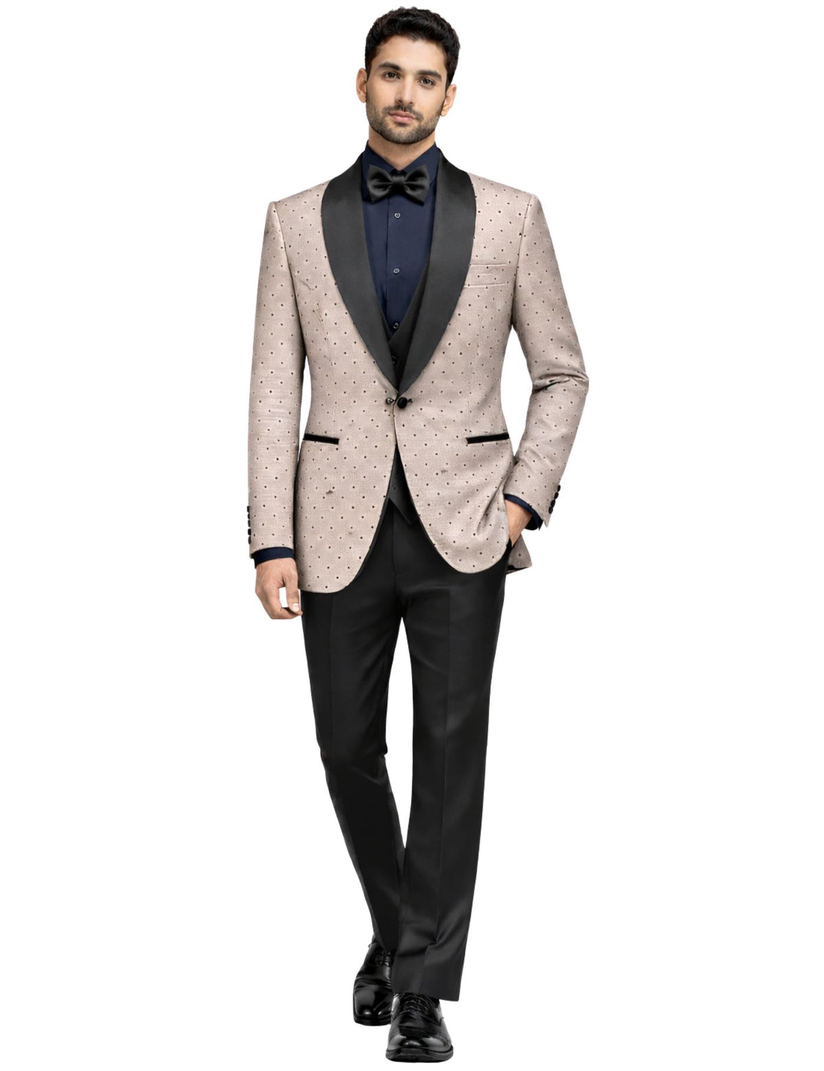 Musculini Men’s Three-Piece Suit + Bow tie