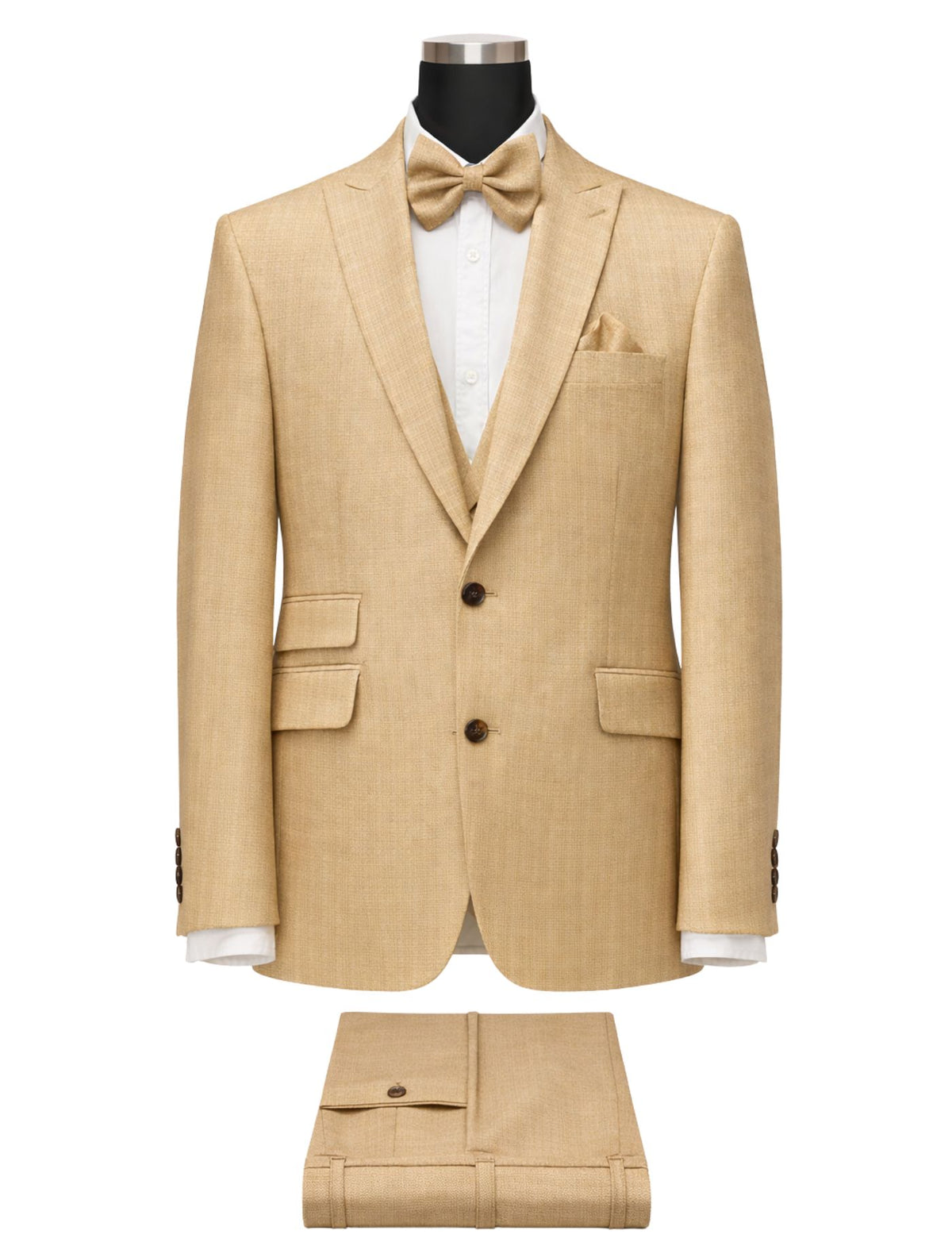Musculini Men’s Three-Piece Suit + Bow tie