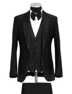 Musculini Men’s Three-Piece Suit+ Bow tie