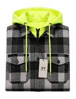 OPEN Shirt with Attached Hood (Layer Look).(FFF)