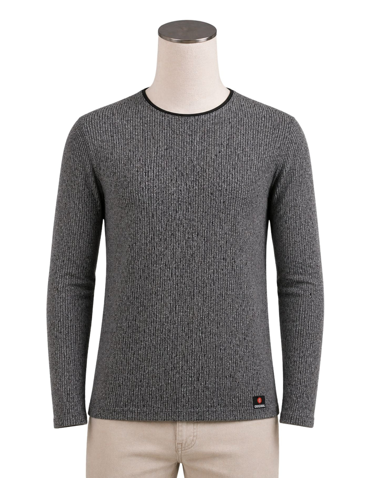 Original Men’s Textured Knit Long Sleeve Pollover.(FFF)