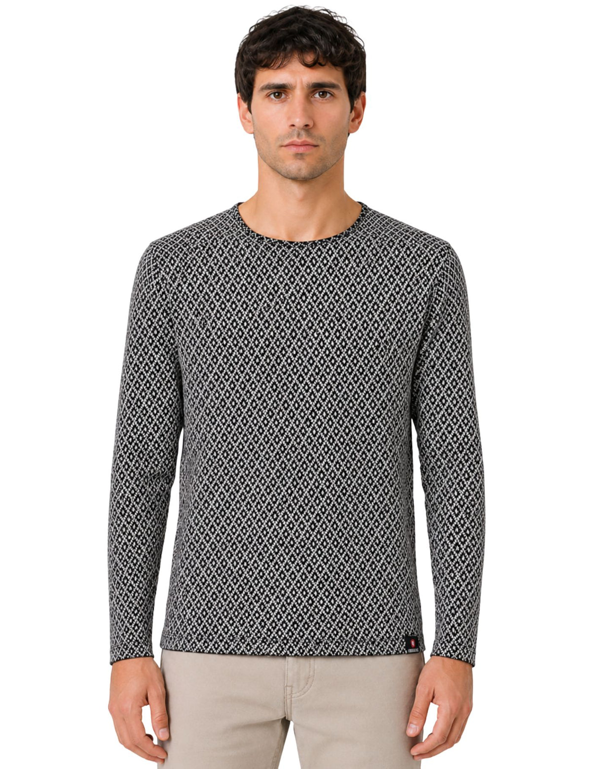 Original Men’s Textured Knit Long Sleeve Pollover.(FFF)
