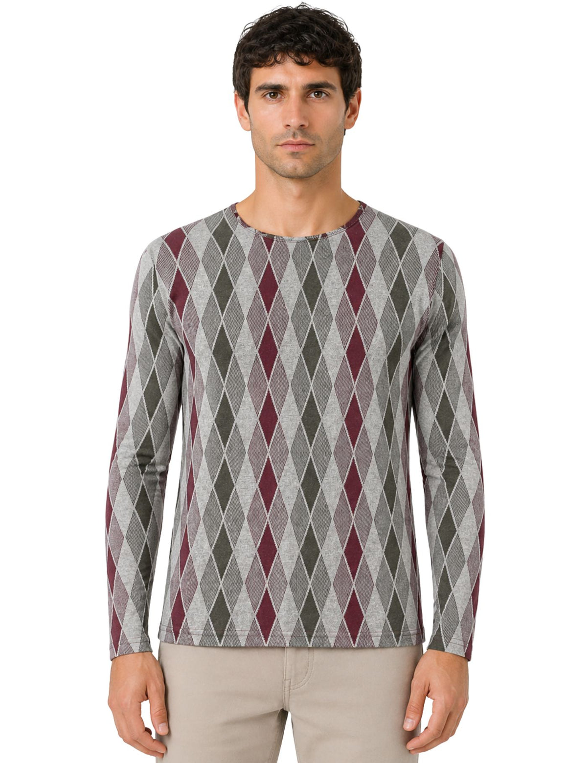 Original Men’s Textured Knit Long Sleeve Pollover.(FFF)