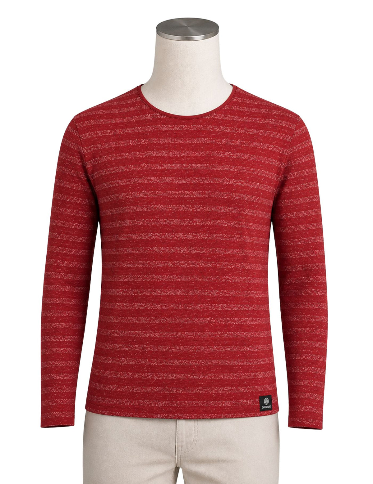 Original Textured Knit Long Sleeve Pollover.(FFF)