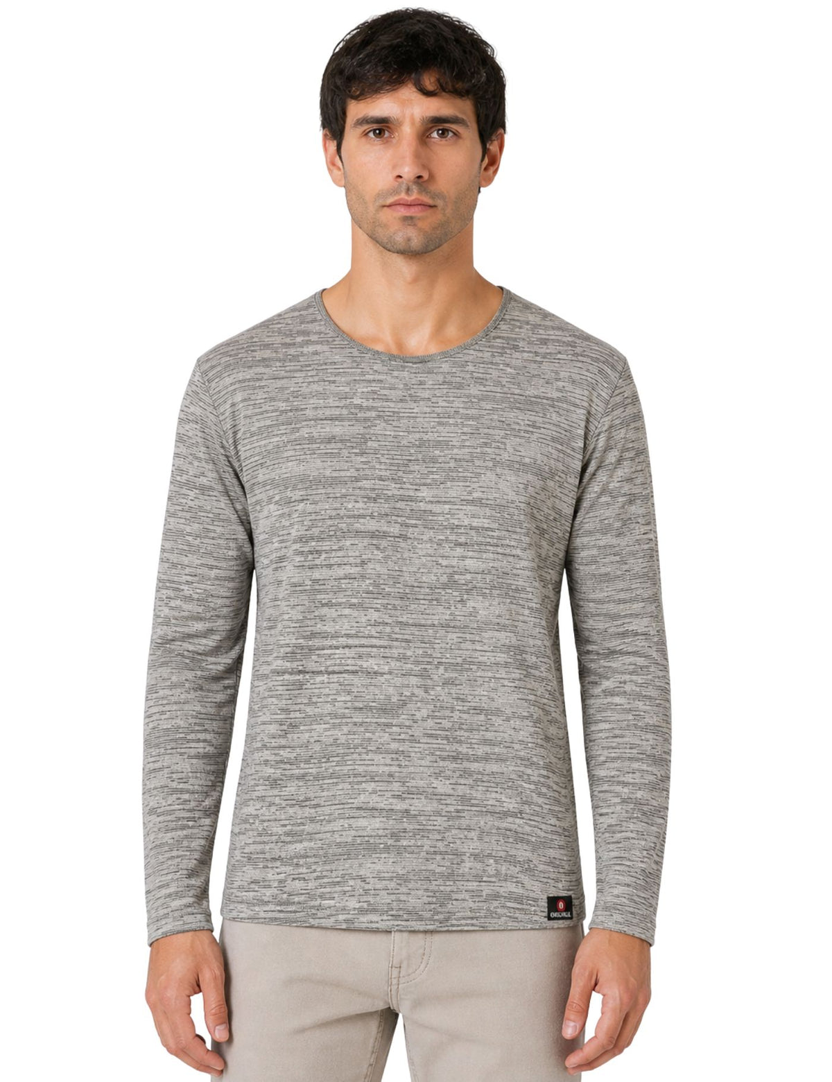 Original Textured Knit Long Sleeve Pollover.(FFF)