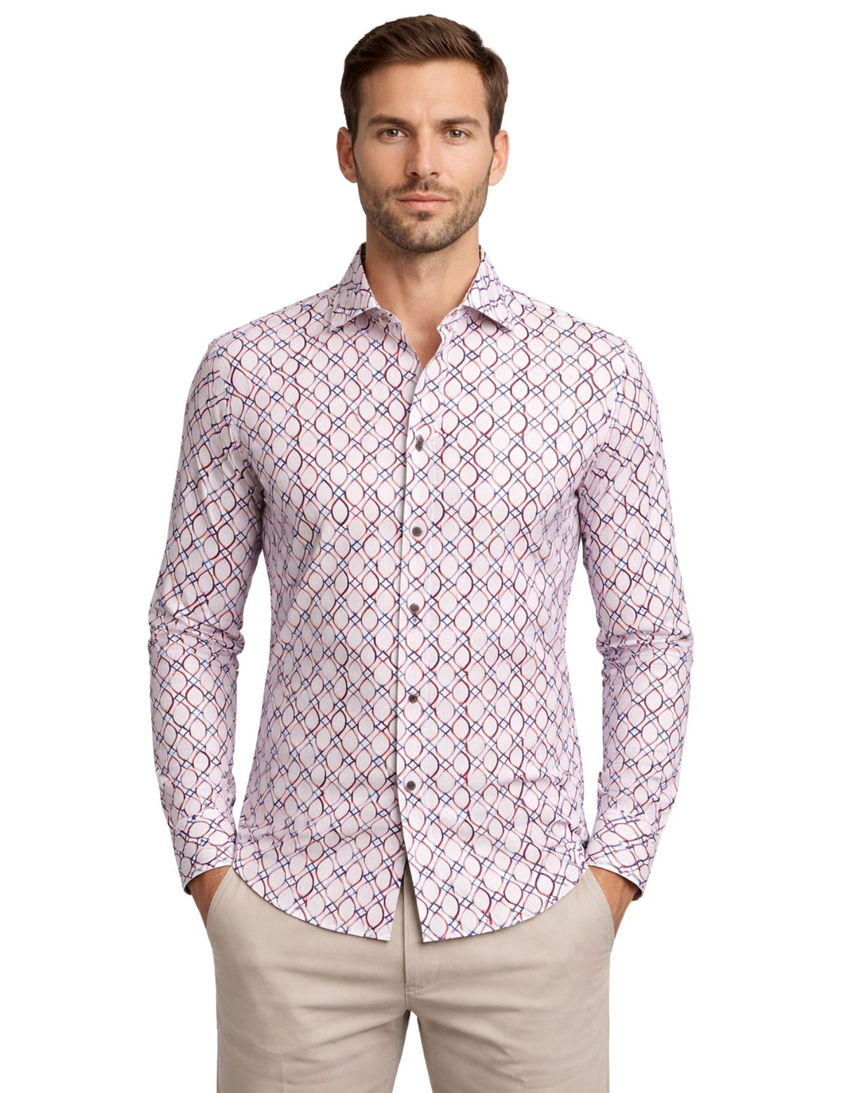 Piserro Men’s Patterned Shirt.(FFF)