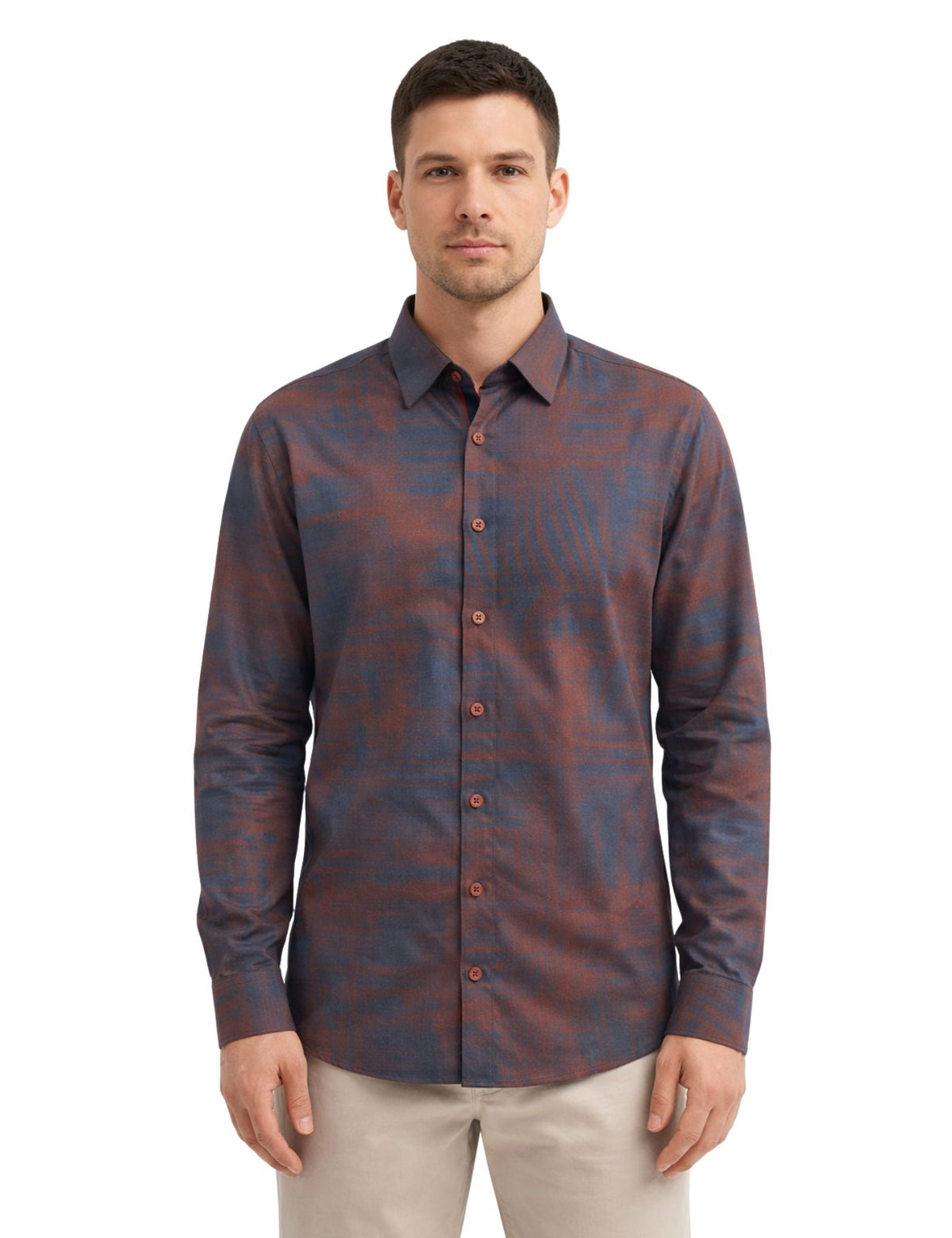 Piserro Men's Patterned Shirt.(FFF)