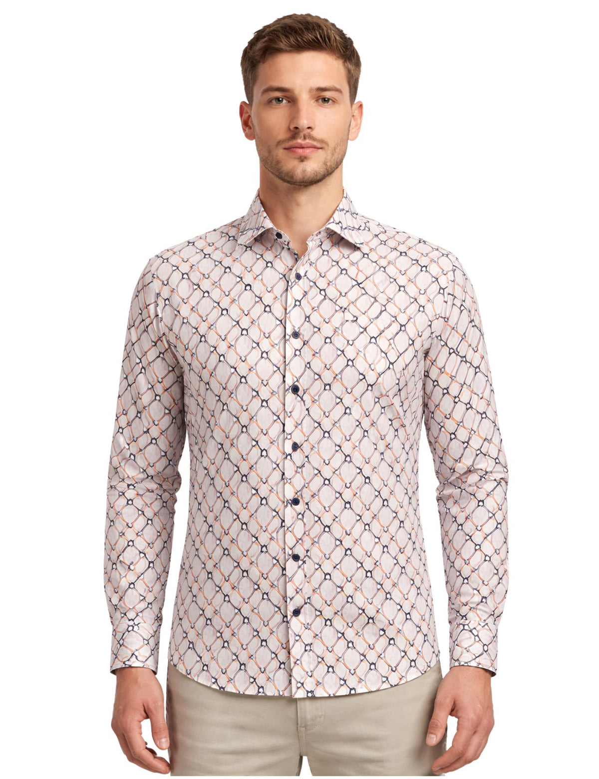 Piserro Men’s Patterned Shirt.(FFF)