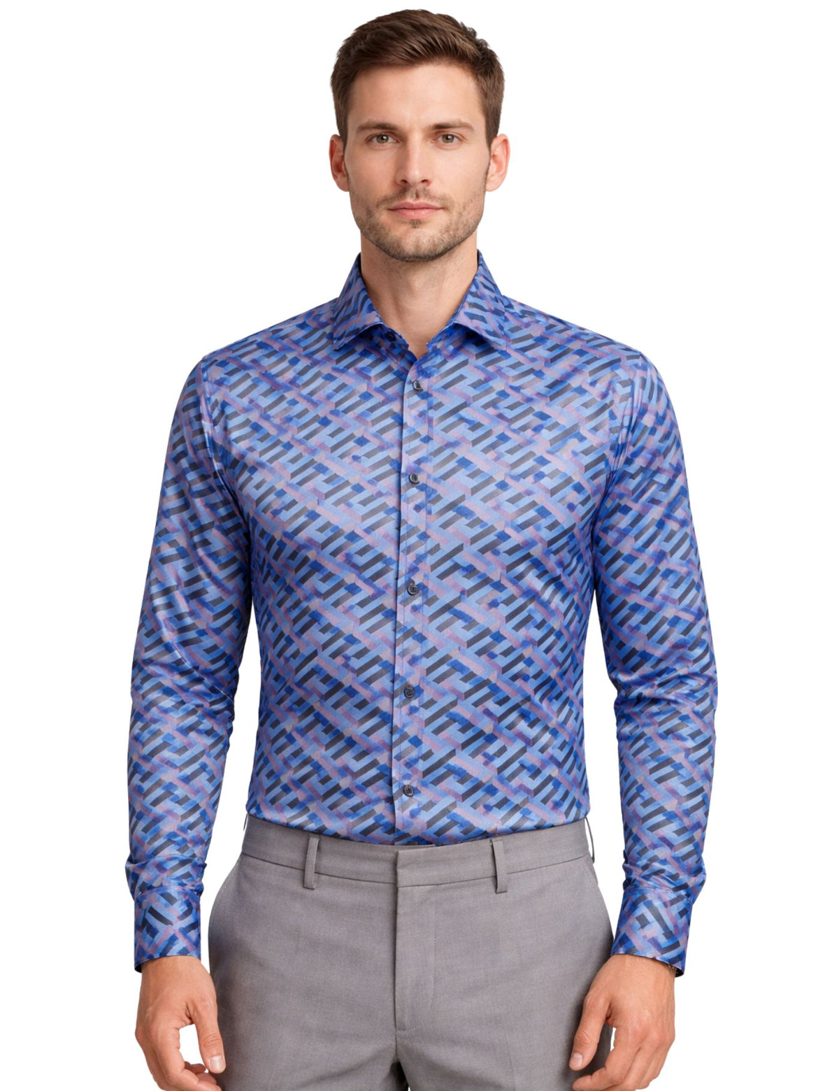 Premium Men's Patterned Shirt.(FFF)
