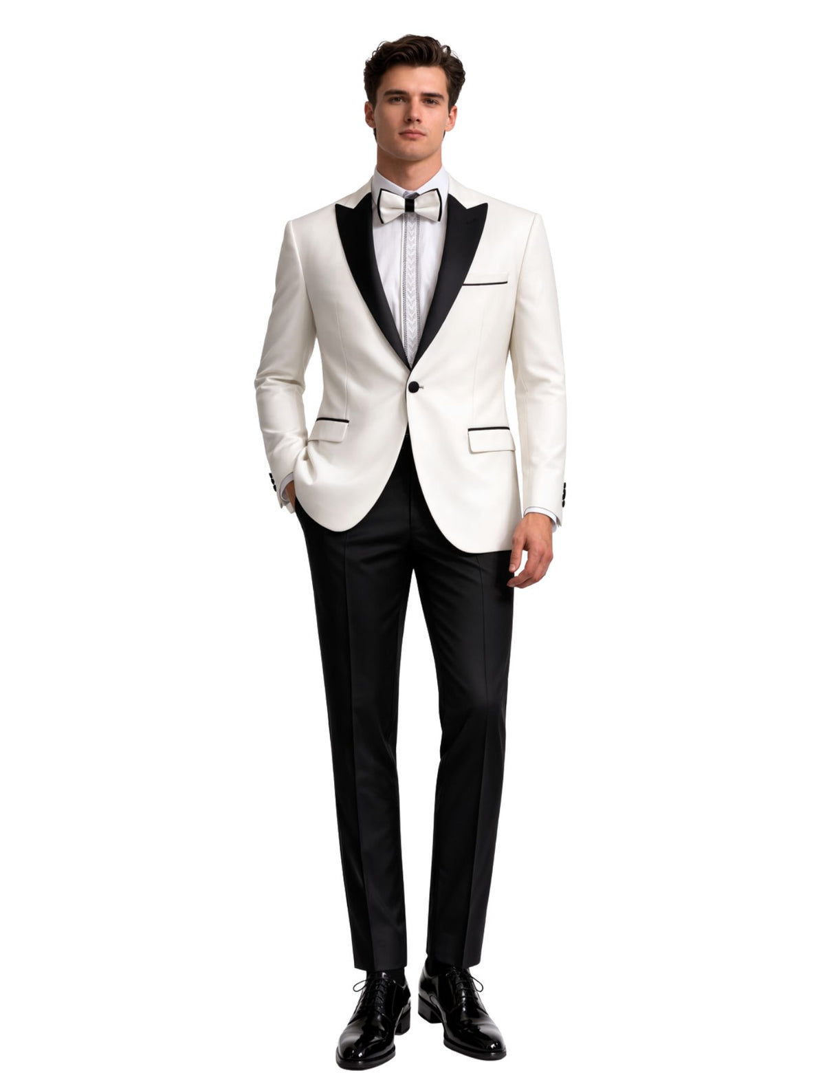 Prestige Men’s Three-Piece Suit + Bow tie