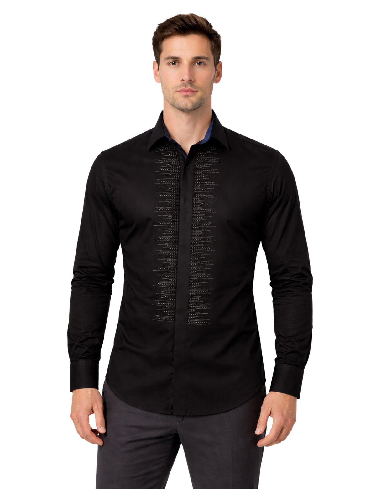 Serpico Men’s Rhinestone Dress Shirt.(FFF)