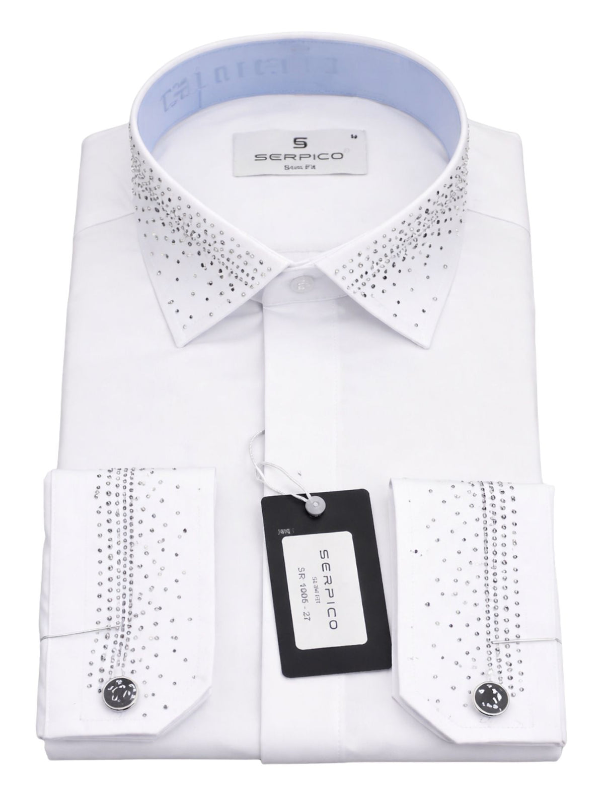 Serpico Men’s Rhinestone Dress Shirt.(FFF)