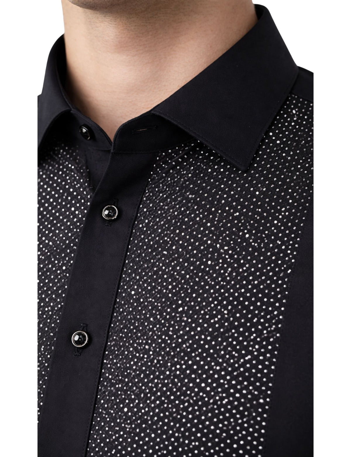 Serpico Men’s Rhinestone Dress Shirt.(FFF)