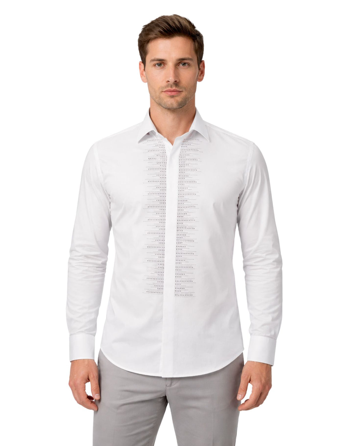 Serpico Men’s Rhinestone Dress Shirt.(FFF)