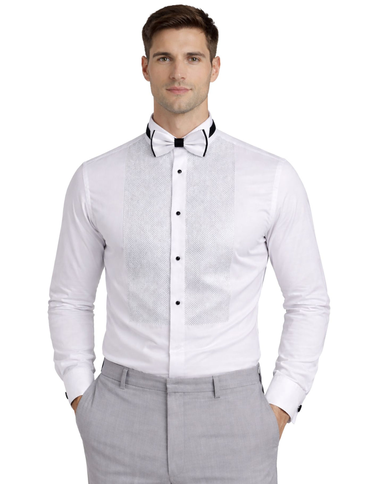 Serpico Men’s Rhinestone Dress Shirt.(FFF)