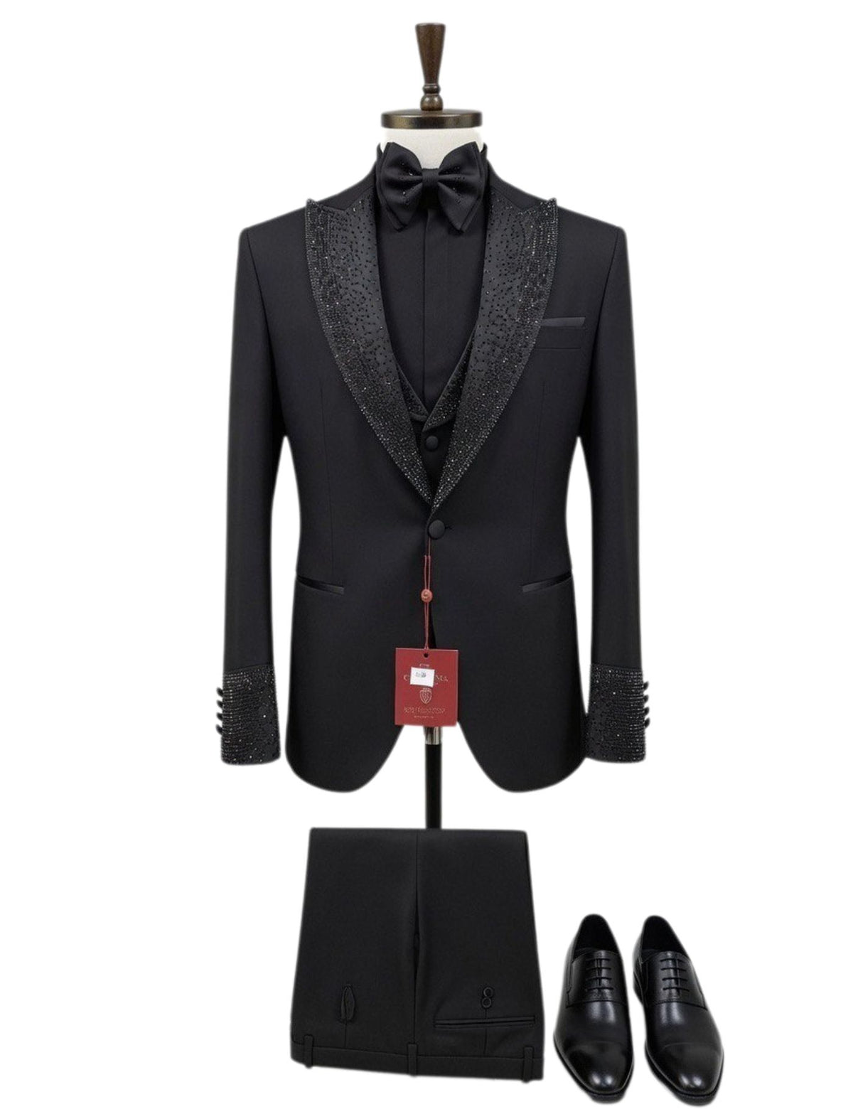 Suit Sartoria Men’s Three-Piece Suit + Bow tie
