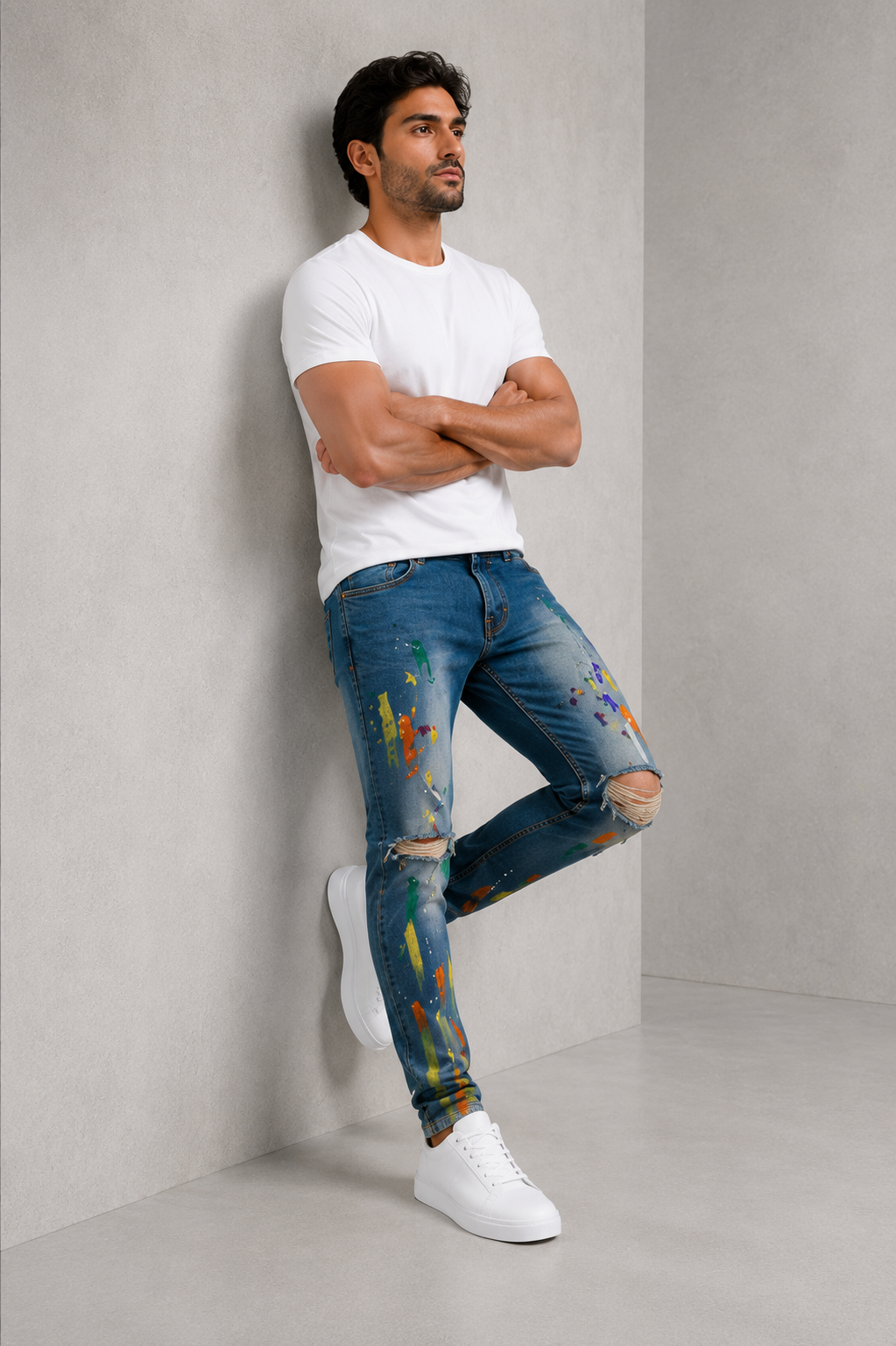 2YDNM Skinny Fit Jeans Pants.(FFFF)