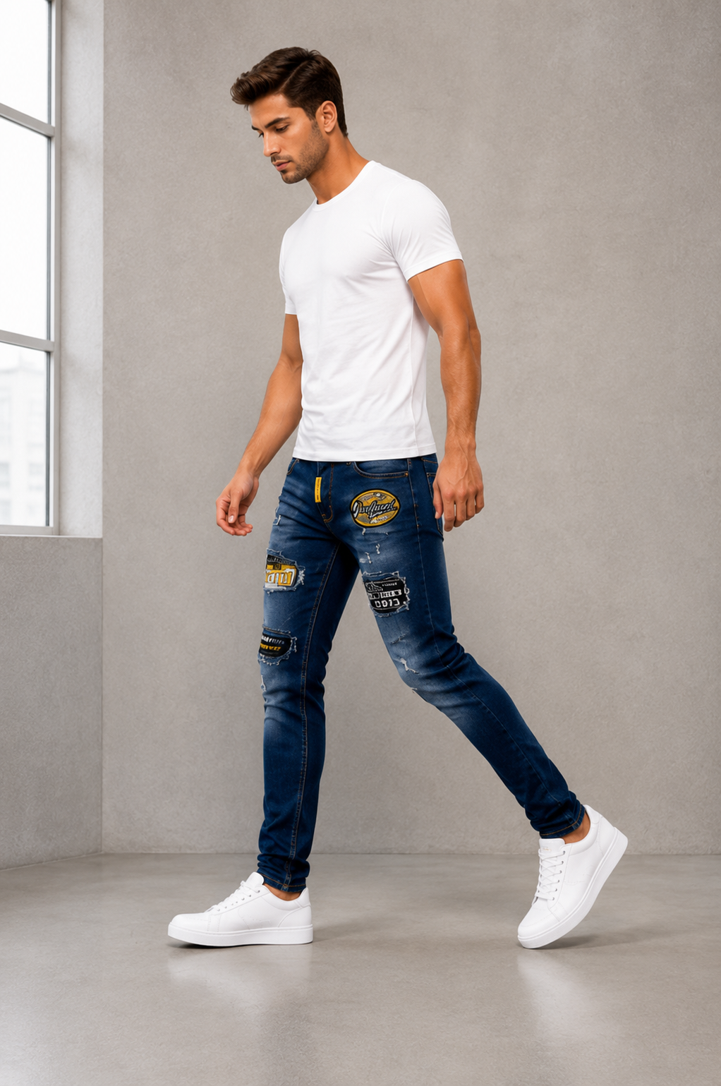 DNM Skinny Fit Jeans Pants.(FFFF)