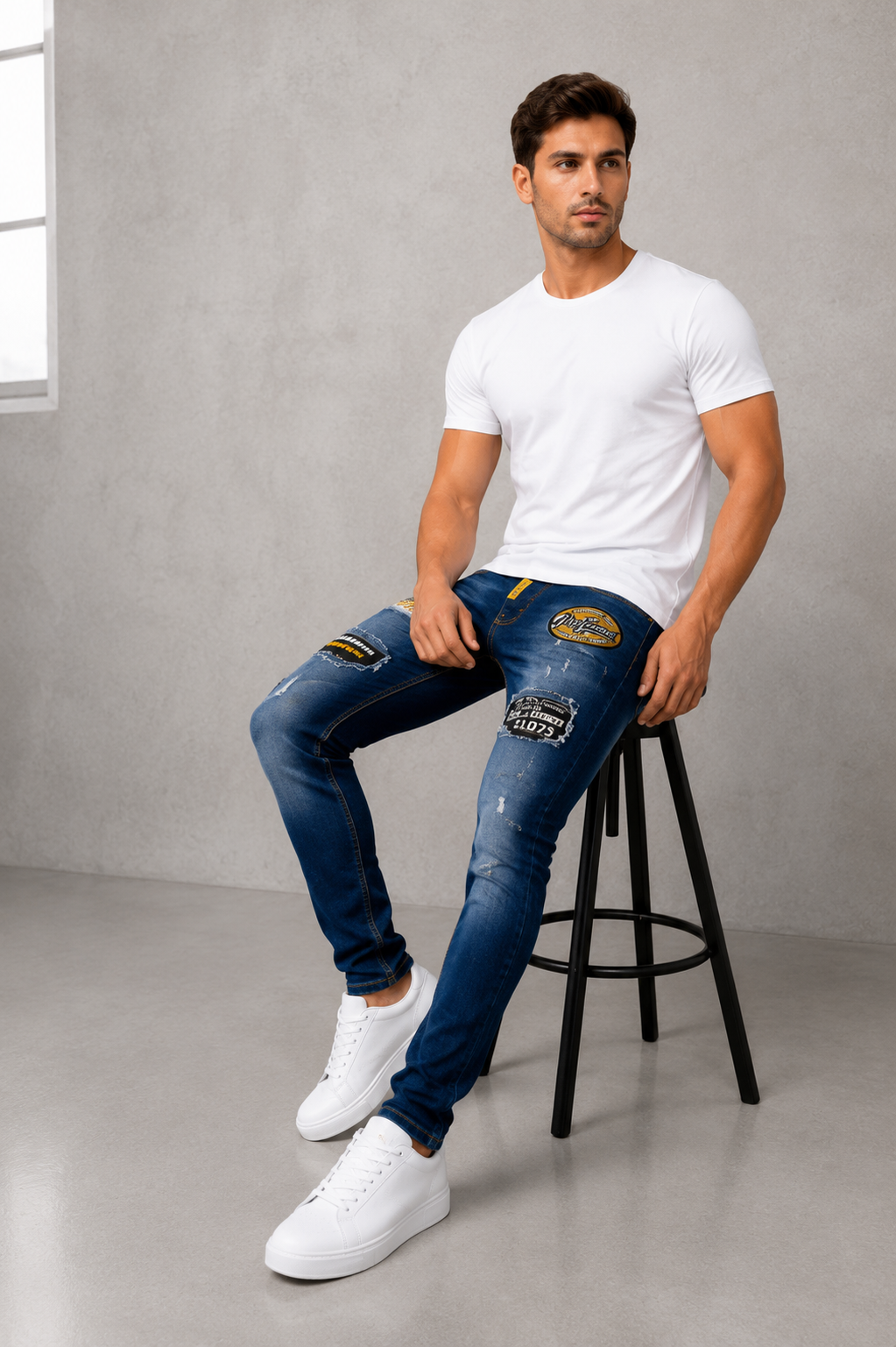 DNM Skinny Fit Jeans Pants.(FFFF)