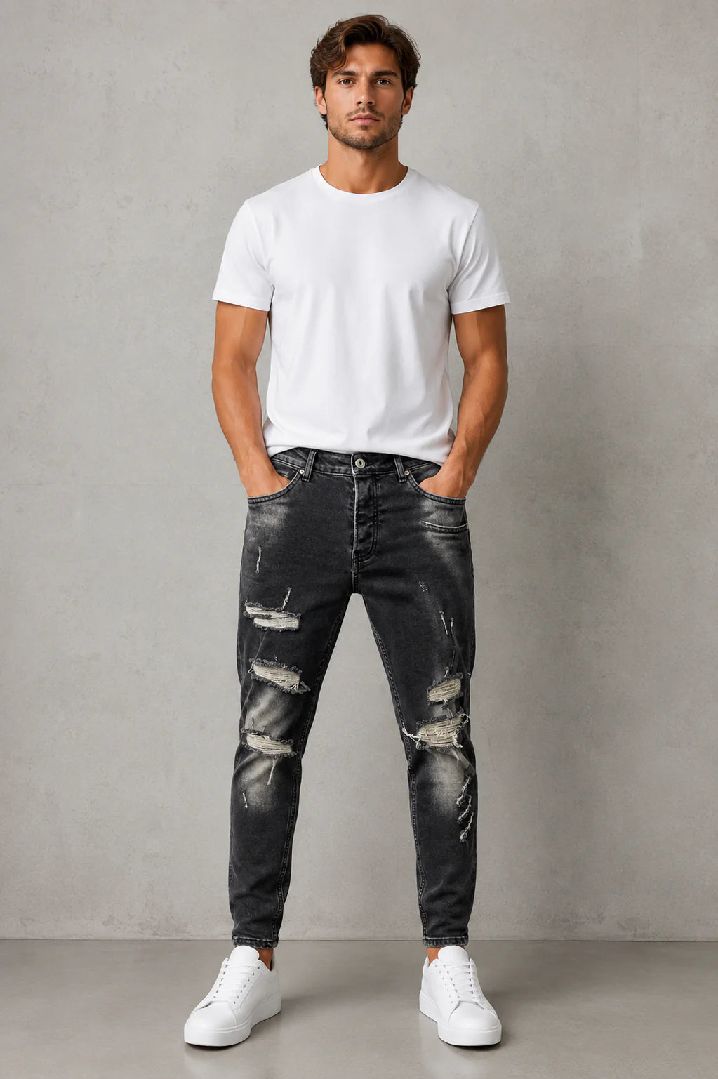 2Y Premium Patched Jeans Pant.(FFFF)
