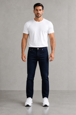 Men’s Dark Indigo Stretch Denim Jeans.(FFFF)