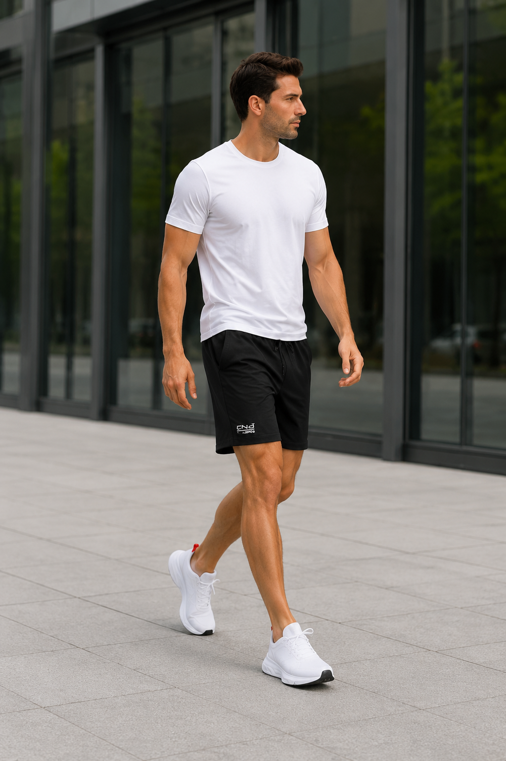 Men’s Denim Drawstring Shorts.(FFFF)