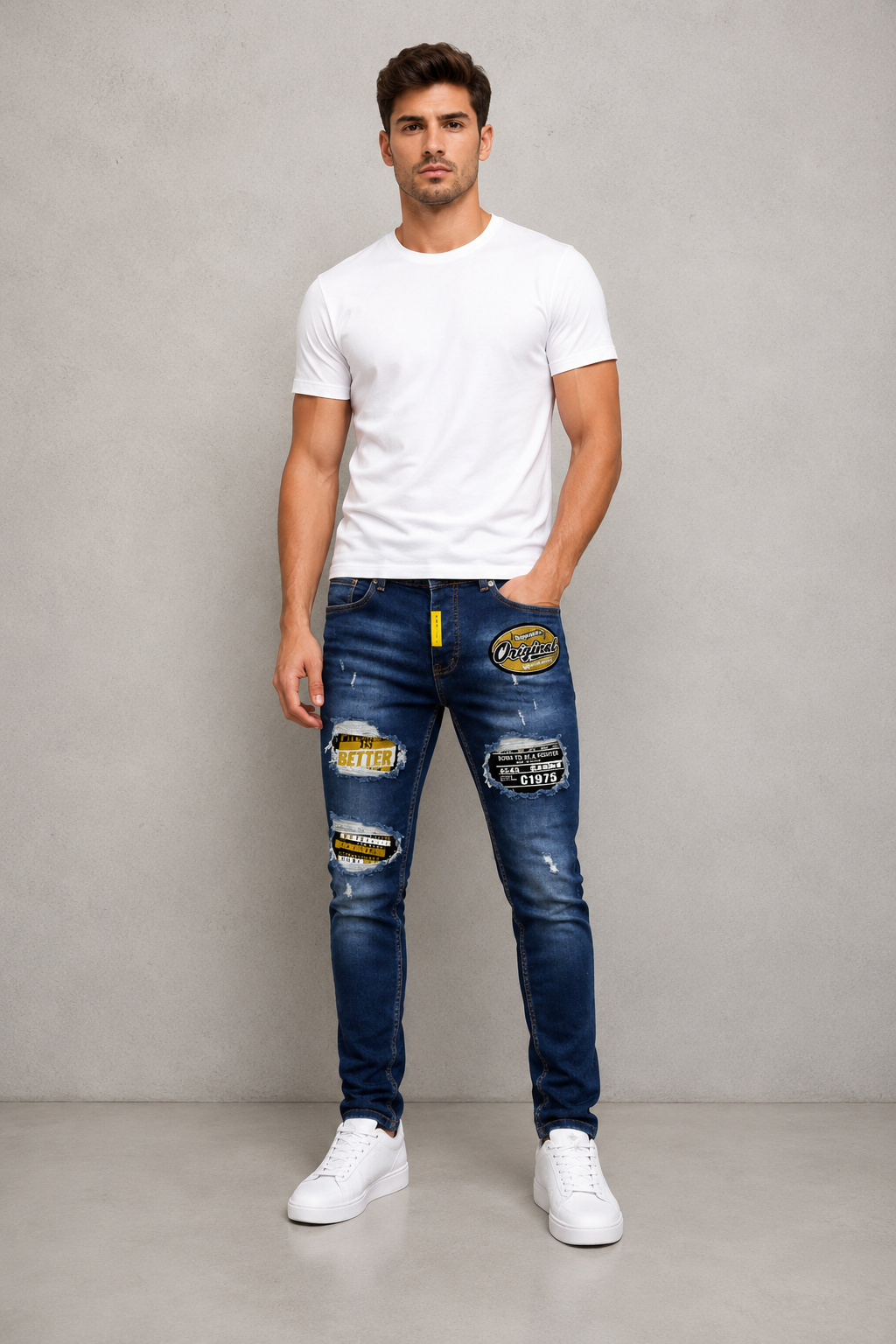 DNM Skinny Fit Jeans Pants.(FFFF)